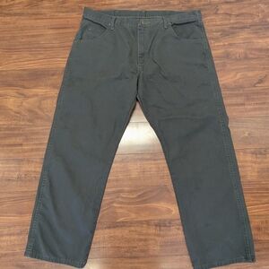 Dark Green Wrangler Rugged Wear Pants